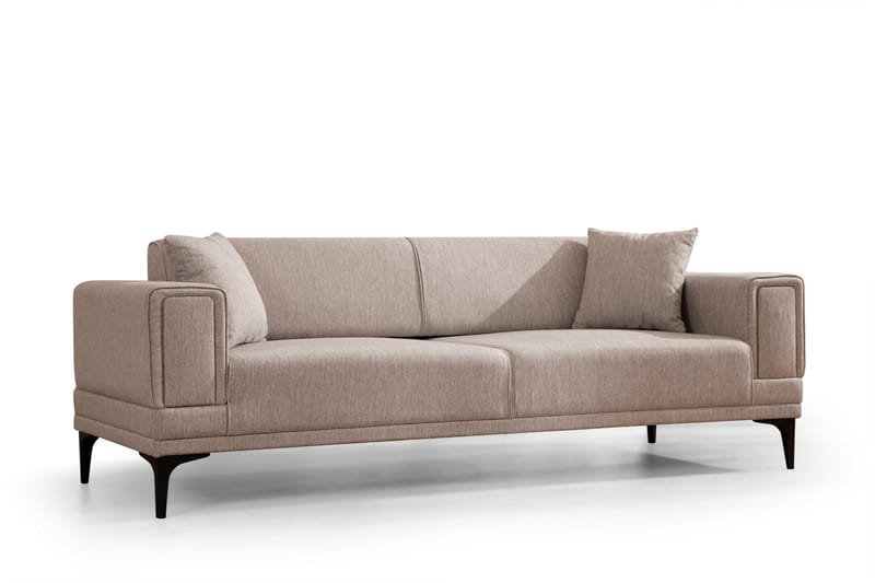 Naoko 3-sits Bäddsoffa Ljusbrun - Möbler - Vardagsrum - Bäddsoffor - 3-sits bäddsoffa