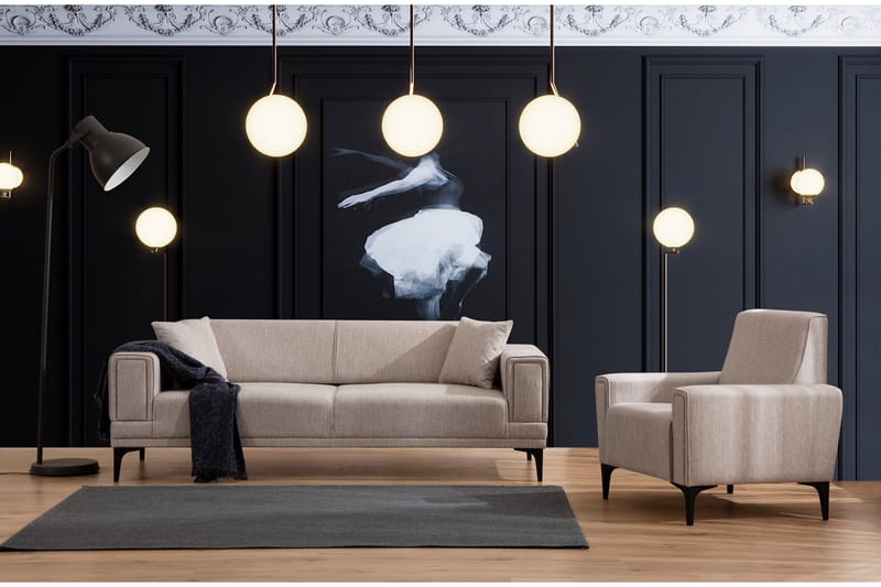 Naoko 3-sits Bäddsoffa - Ljusbrun - Möbler - Vardagsrum - Bäddsoffor - 3-sits bäddsoffa