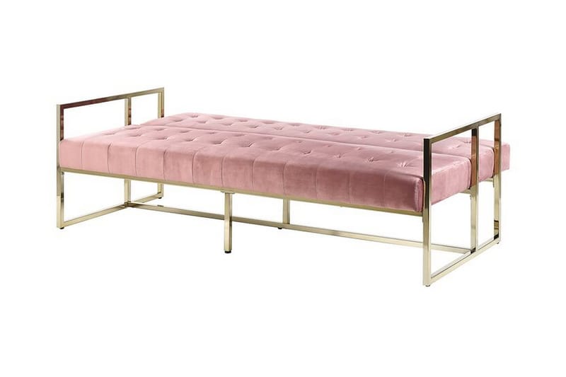 Ordsbo 3-sits Bäddsoffa - Sammet/Rosa - Möbler - Vardagsrum - Bäddsoffor - 3-sits bäddsoffa
