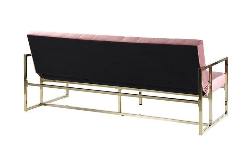 Ordsbo 3-sits Bäddsoffa - Sammet/Rosa - Möbler - Vardagsrum - Bäddsoffor - 3-sits bäddsoffa