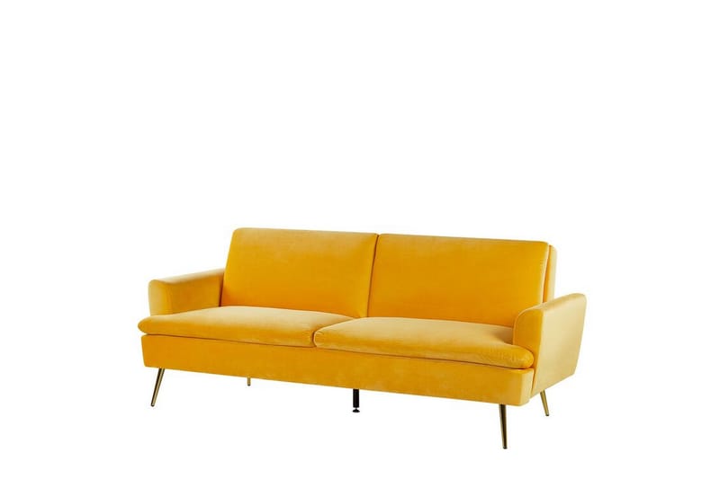 SAKSERUD 3-sits Bäddsoffa Sammet/Gul - Möbler - Vardagsrum - Bäddsoffor - 3-sits bäddsoffa