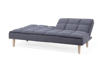 Siljan 3-sits Kvadratsydd Bäddsoffa 177 cm i Sammet - Grå - Möbler - Vardagsrum - Bäddsoffor - 3-sits bäddsoffa
