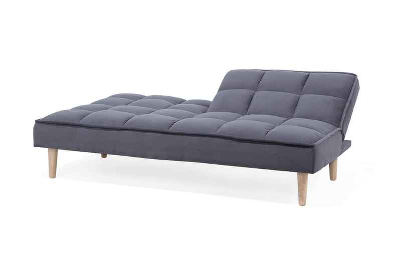Siljan 3-sits Kvadratsydd Bäddsoffa 177 cm i Sammet - Grå - Möbler - Vardagsrum - Bäddsoffor - 3-sits bäddsoffa