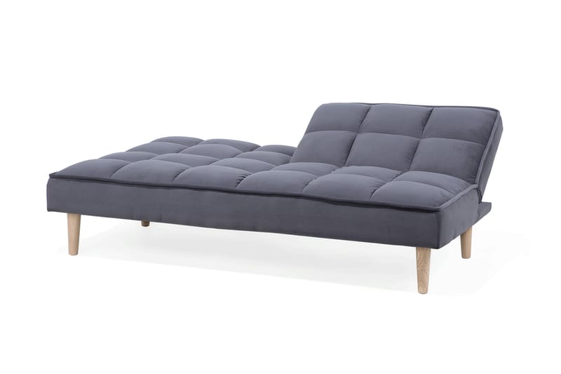 Siljan 3-sits Kvadratsydd Bäddsoffa 177 cm i Sammet - Grå - Möbler - Vardagsrum - Bäddsoffor - 3-sits bäddsoffa