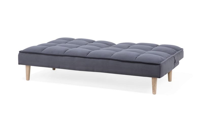 Siljan 3-sits Kvadratsydd Bäddsoffa 177 cm i Sammet - Grå - Möbler - Vardagsrum - Bäddsoffor - 3-sits bäddsoffa