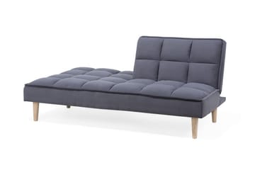 Siljan 3-sits Kvadratsydd Bäddsoffa 177 cm i Sammet - Grå - Möbler - Vardagsrum - Bäddsoffor - 3-sits bäddsoffa