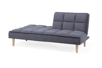 Siljan 3-sits Kvadratsydd Bäddsoffa 177 cm i Sammet - Grå - Möbler - Vardagsrum - Bäddsoffor - 3-sits bäddsoffa