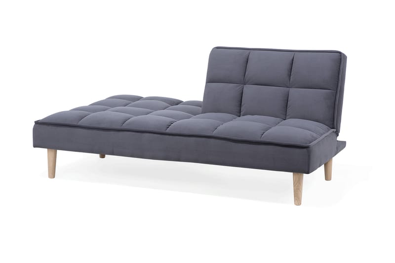 Siljan 3-sits Kvadratsydd Bäddsoffa 177 cm i Sammet - Grå - Möbler - Vardagsrum - Bäddsoffor - 3-sits bäddsoffa
