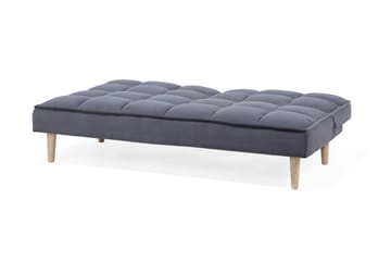 Siljan 3-sits Kvadratsydd Bäddsoffa 177 cm i Sammet - Grå - Möbler - Vardagsrum - Bäddsoffor - 3-sits bäddsoffa