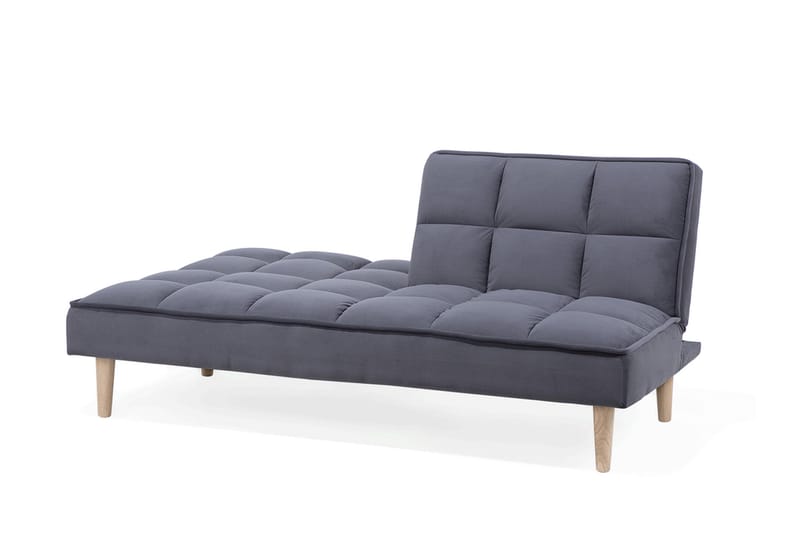 Siljan 3-sits Kvadratsydd Bäddsoffa 177 cm i Sammet - Grå - Möbler - Vardagsrum - Bäddsoffor - 3-sits bäddsoffa
