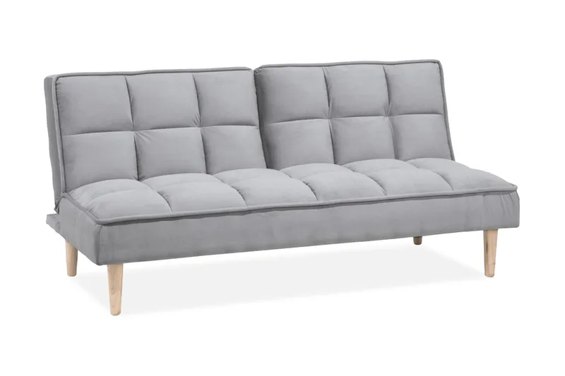 Siljan 3-sits Rektangulär Längsbäddad Bäddsoffa 105x177 cm i Tyg, Grå