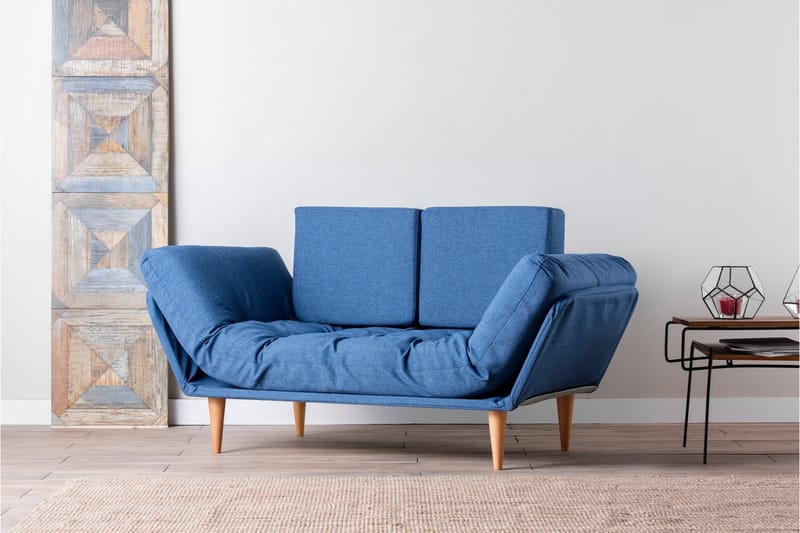 TURIELLOS 3-sits Bäddsoffa Blå - Möbler - Vardagsrum - Bäddsoffor - 3-sits bäddsoffa