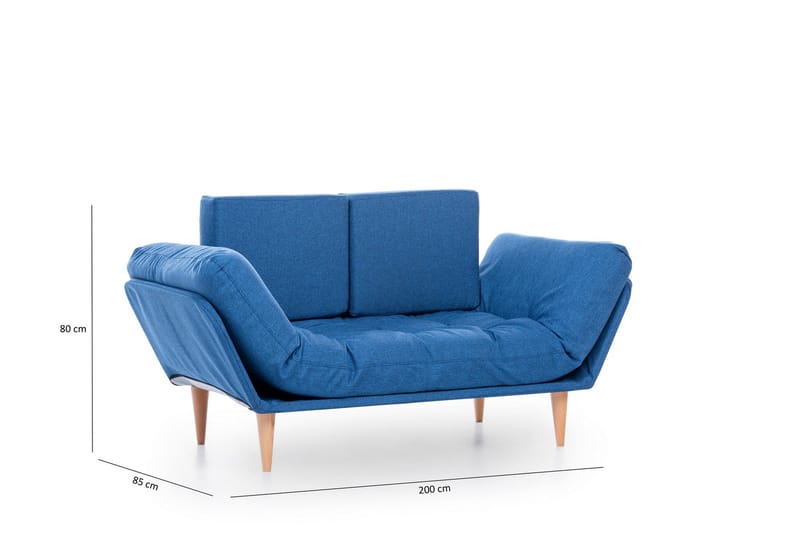 TURIELLOS 3-sits Bäddsoffa Blå - Möbler - Vardagsrum - Bäddsoffor - 3-sits bäddsoffa