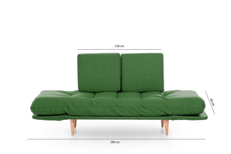 TURIELLOS 3-sits Bäddsoffa Grön - Möbler - Vardagsrum - Bäddsoffor - 3-sits bäddsoffa