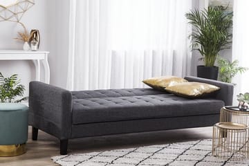Vehkoo 3-sits Bäddbar Längsbäddad Bäddsoffa 108x178 cm i Tyg - Grå - Möbler - Vardagsrum - Bäddsoffor - 3-sits bäddsoffa