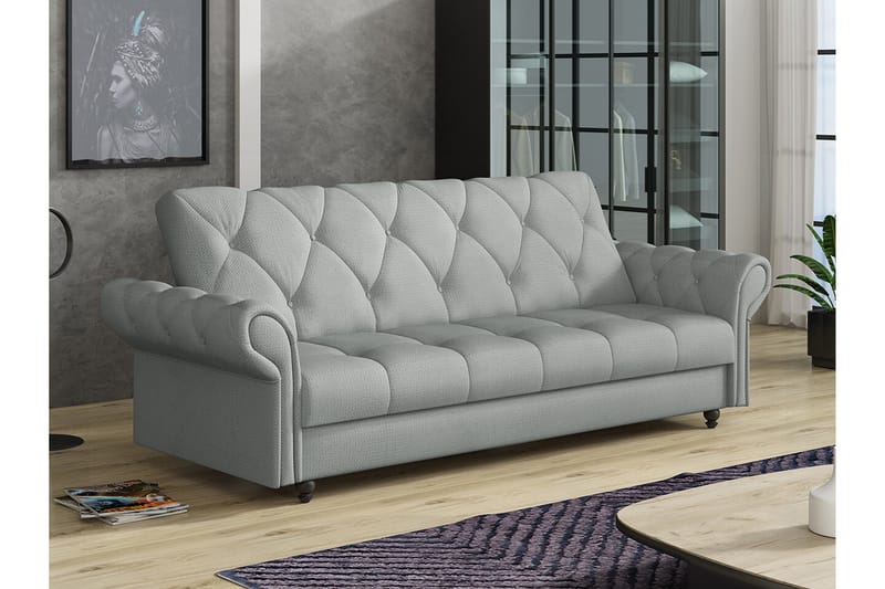 3-sits Denegal Bäddsoffa Ljusgrå - Möbler - Vardagsrum - Bäddsoffor