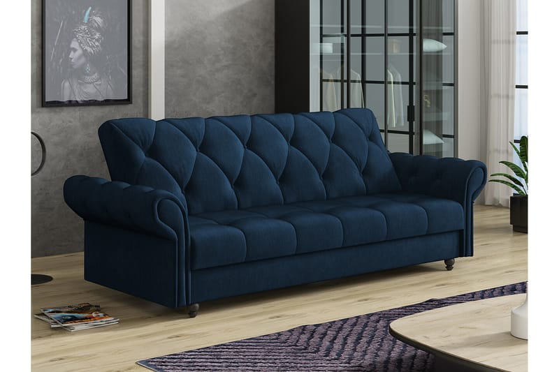 3-sits Denegal Bäddsoffa Mörkblå - Möbler - Vardagsrum - Bäddsoffor