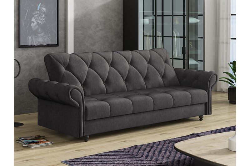 3-sits Denegal Bäddsoffa Mörkbrun - Möbler - Vardagsrum - Bäddsoffor