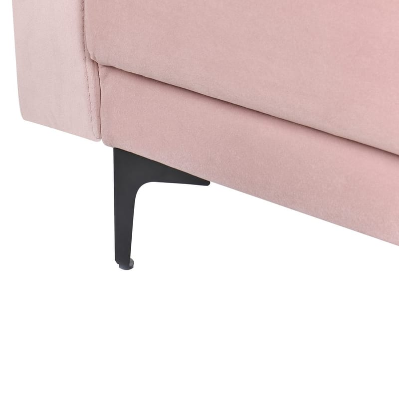 3-sits soffa Aberdeen - Rosa, Svart/Sammet - Möbler - Vardagsrum - Soffgrupper