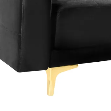 3-sits soffa Aberdeen - Svart, guld/Sammet - Möbler - Vardagsrum - Bäddsoffor