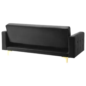 3-sits soffa Aberdeen - Svart, guld/Sammet - Möbler - Vardagsrum - Bäddsoffor