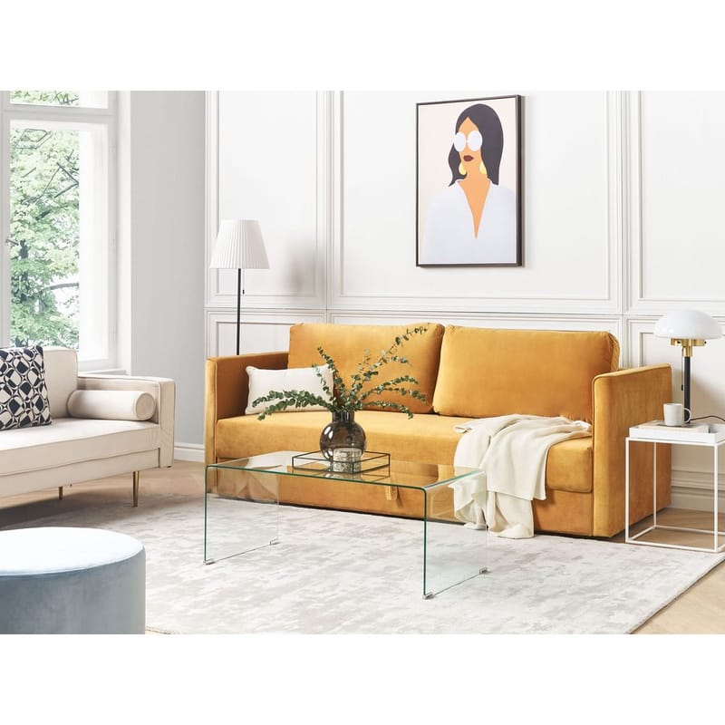 3-sits soffa Eksjo - Gul - Möbler - Vardagsrum - Bäddsoffor