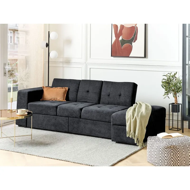 3-sits soffa Falster - Svart - Möbler - Vardagsrum - Bäddsoffor