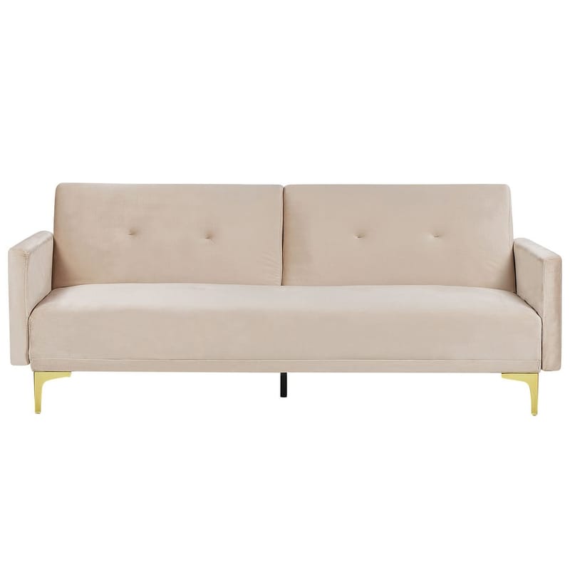 3-sits soffa Lucan - Beige, guld - Möbler - Vardagsrum - Bäddsoffor