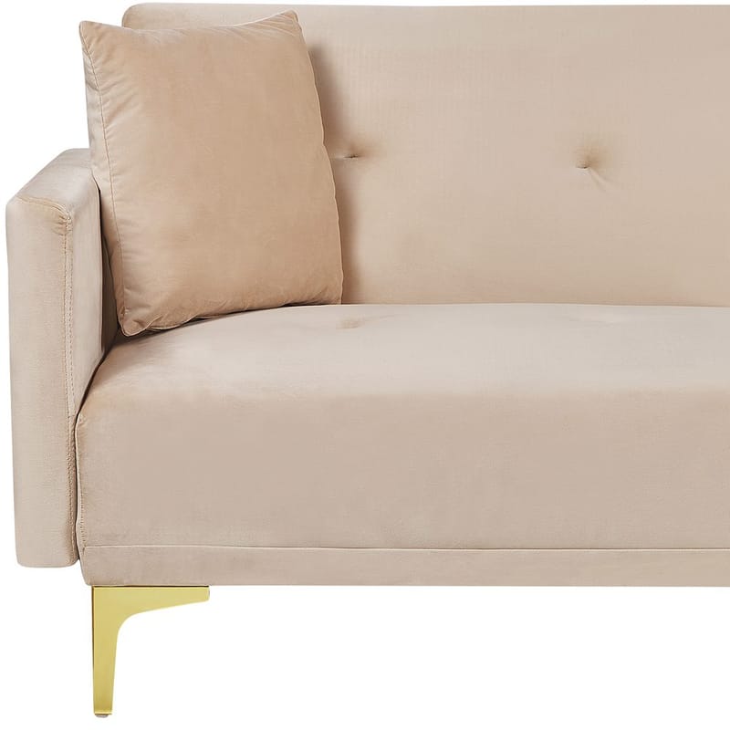 3-sits soffa Lucan - Beige, guld - Möbler - Vardagsrum - Bäddsoffor