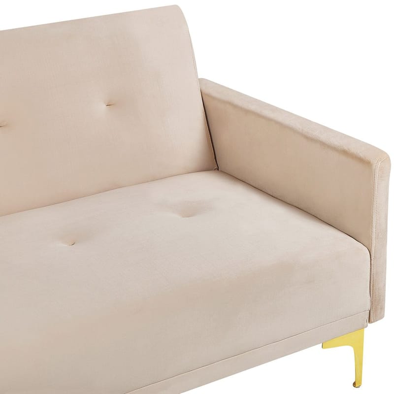 3-sits soffa Lucan - Beige, guld - Möbler - Vardagsrum - Bäddsoffor