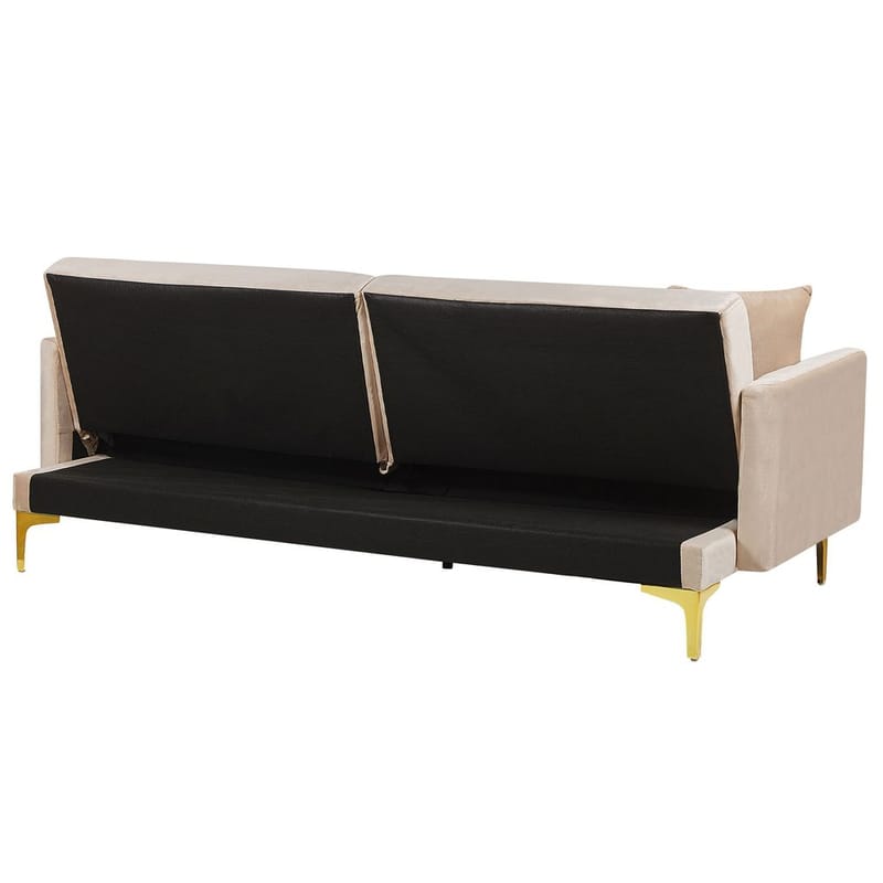 3-sits soffa Lucan - Beige, guld - Möbler - Vardagsrum - Bäddsoffor
