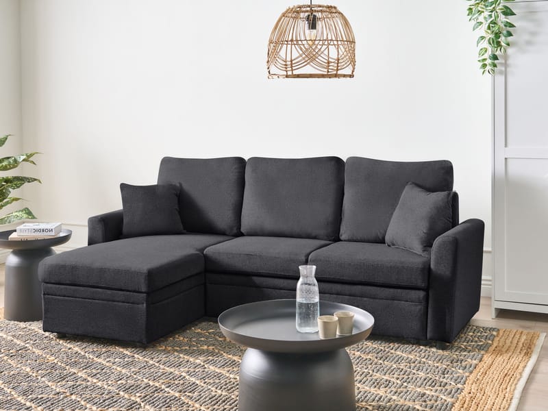 3-sits soffa Nassjo Högervänd - Svart - Möbler - Vardagsrum - Bäddsoffor