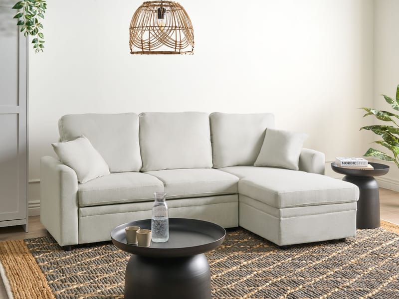 3-sits soffa Nassjo Vänstervänd - Ljusbeige - Möbler - Vardagsrum - Bäddsoffor