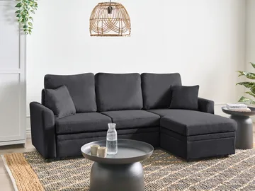 3-sits soffa Nassjo Vänstervänd - Svart - Möbler - Vardagsrum - Bäddsoffor