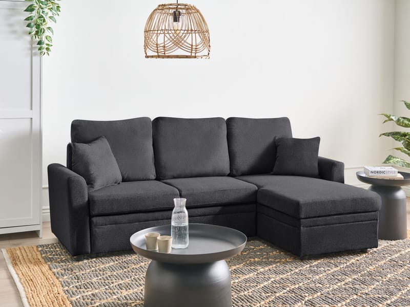 3-sits soffa Nassjo Vänstervänd - Svart - Möbler - Vardagsrum - Bäddsoffor