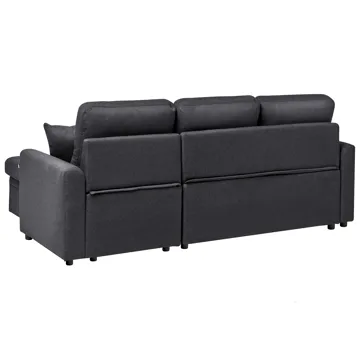3-sits soffa Nassjo Vänstervänd - Svart - Möbler - Vardagsrum - Bäddsoffor