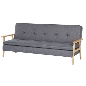 3-sits soffa Tjorn - Grå, ljust trä - Möbler - Vardagsrum - Bäddsoffor - Futon - Futon soffa