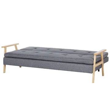3-sits soffa Tjorn - Grå, ljust trä - Möbler - Vardagsrum - Bäddsoffor - Futon - Futon soffa