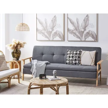 3-sits soffa Tjorn - Grå, ljust trä - Möbler - Vardagsrum - Bäddsoffor - Futon - Futon soffa