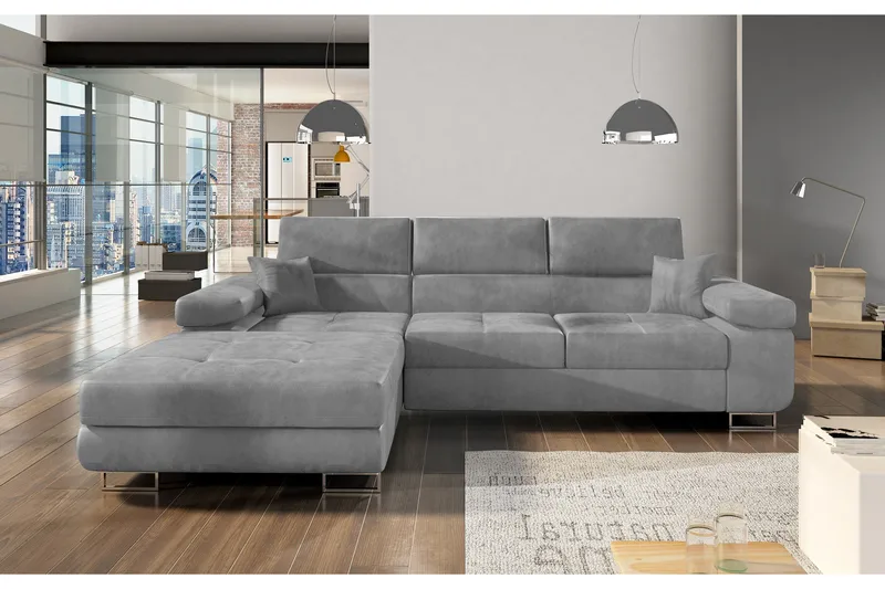 Klinka Bäddsoffa med Divan Vänster, Grå
