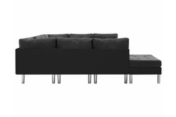 Modulsoffa konstläder svart - Svart - Möbler - Vardagsrum - Bäddsoffor - 4-sits bäddsoffa