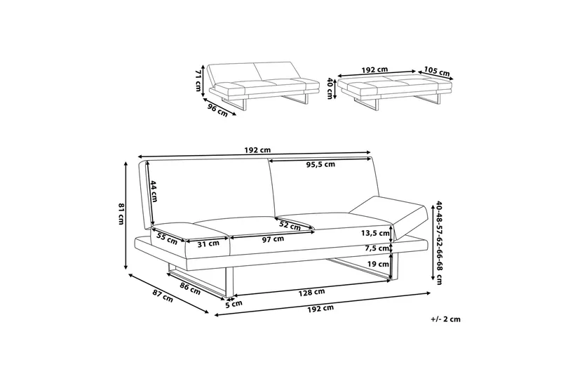 Ramsholt Bäddsoffa - Beige - Möbler - Vardagsrum - Bäddsoffor - 4-sits bäddsoffa