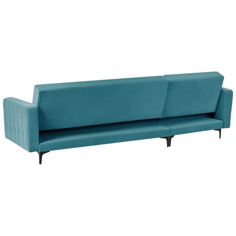 4-sits Hörnsoffa Aberdeen - Havsblå, Svart/Högervänd/Sammet - Möbler - Vardagsrum - Bäddsoffor - Hörnbäddsoffa