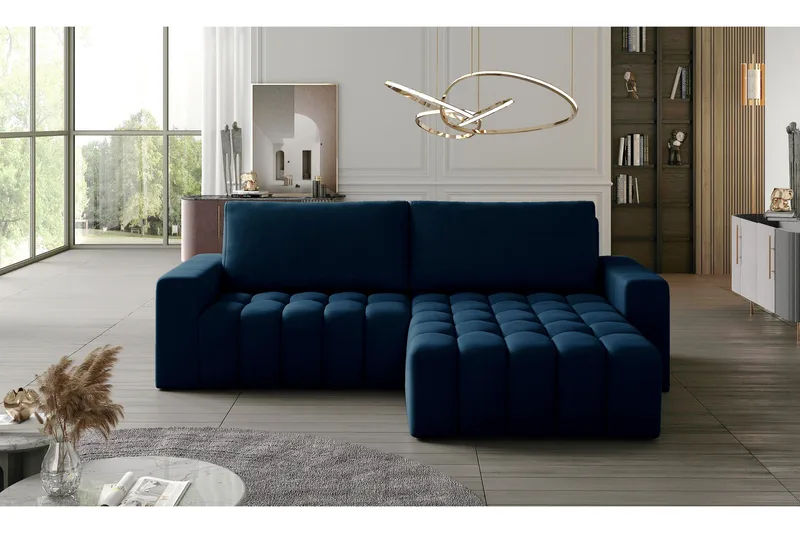 Abonetta Divanbäddsoffa Höger, Blå
