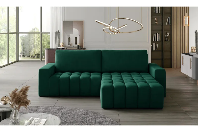 Abonetta Divanbäddsoffa Höger, Grön