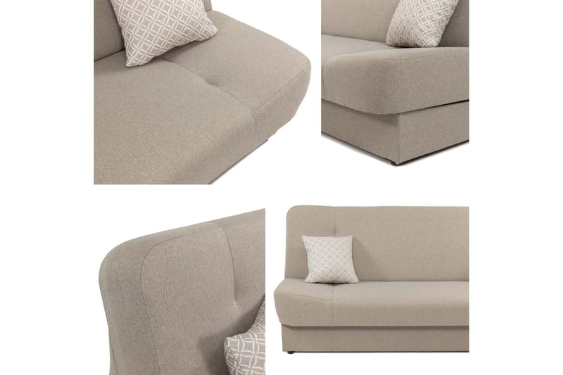 Abron Bäddsoffa 3-sits - Beige - Möbler - Vardagsrum - Bäddsoffor
