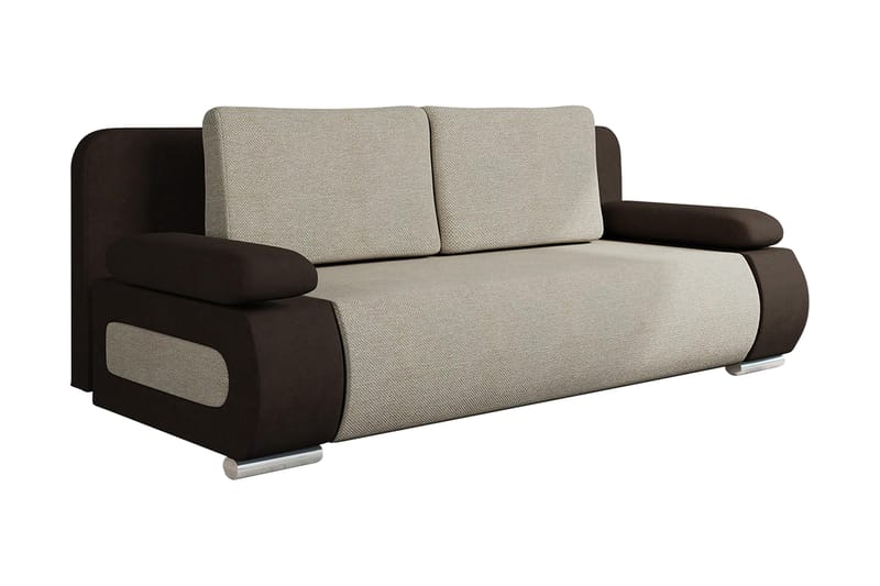 ADAMMA Bäddsoffa 3-sits med Förvaring Beige - Beige - Bäddsoffor - 3-sits bäddsoffa