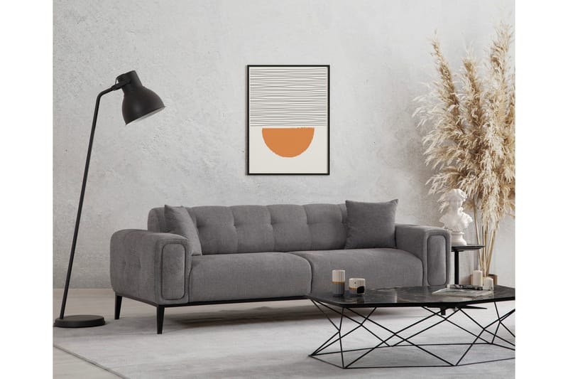 Adelphe Rektangulär Bäddsoffa 88x178 cm i Tyg - Grå - Möbler - Vardagsrum - Bäddsoffor - 4-sits bäddsoffa
