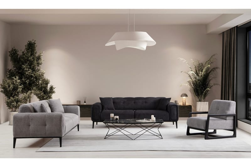 Adelphe Rektangulär Bäddsoffa 88x178 cm i Tyg - Grå - Möbler - Vardagsrum - Bäddsoffor - 4-sits bäddsoffa