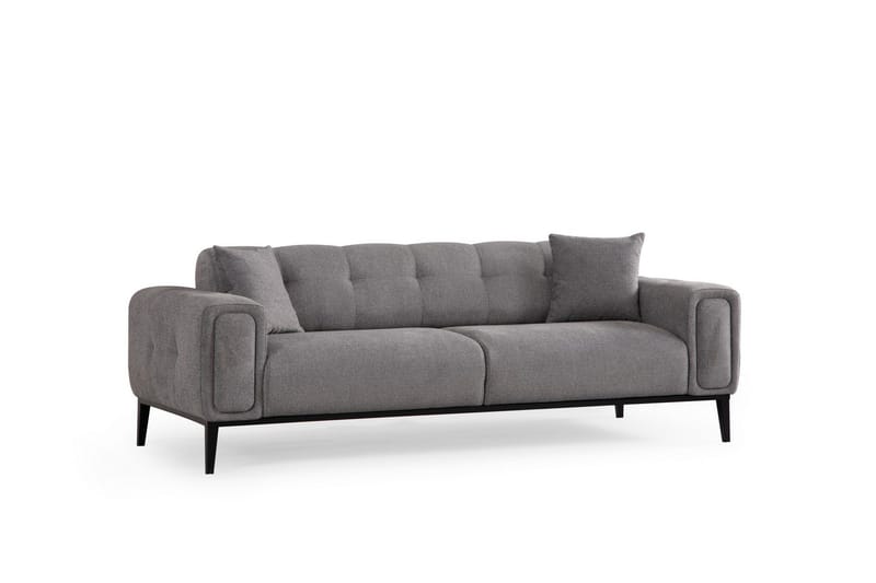 Adelphe Rektangulär Bäddsoffa 88x178 cm i Tyg, Grå